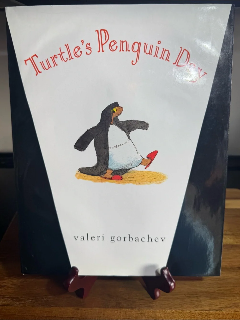 Turtle's Penguin Day Notebook - Black & White Cover